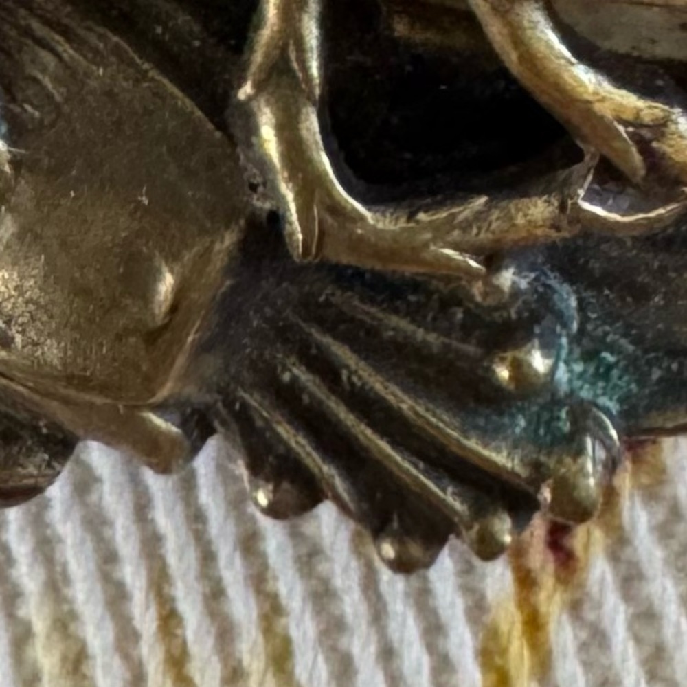 Stunning Victorian Bee large sash pin, purple cabochon WOW ! - Picture 9 of 9